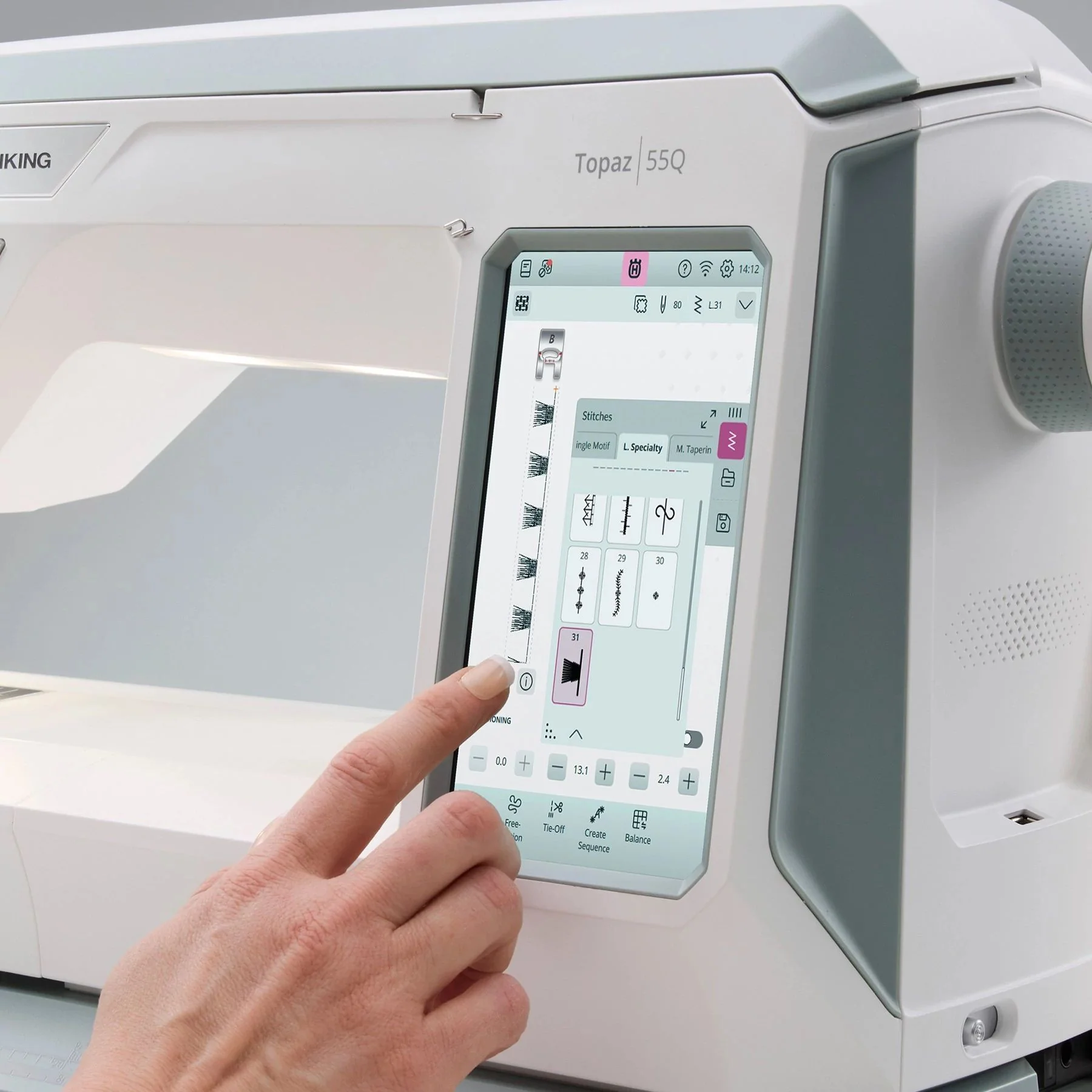 HUSQVARNA® VIKING® DESIGNER TOPAZ™ 55Q Sewing Machine - Image 12