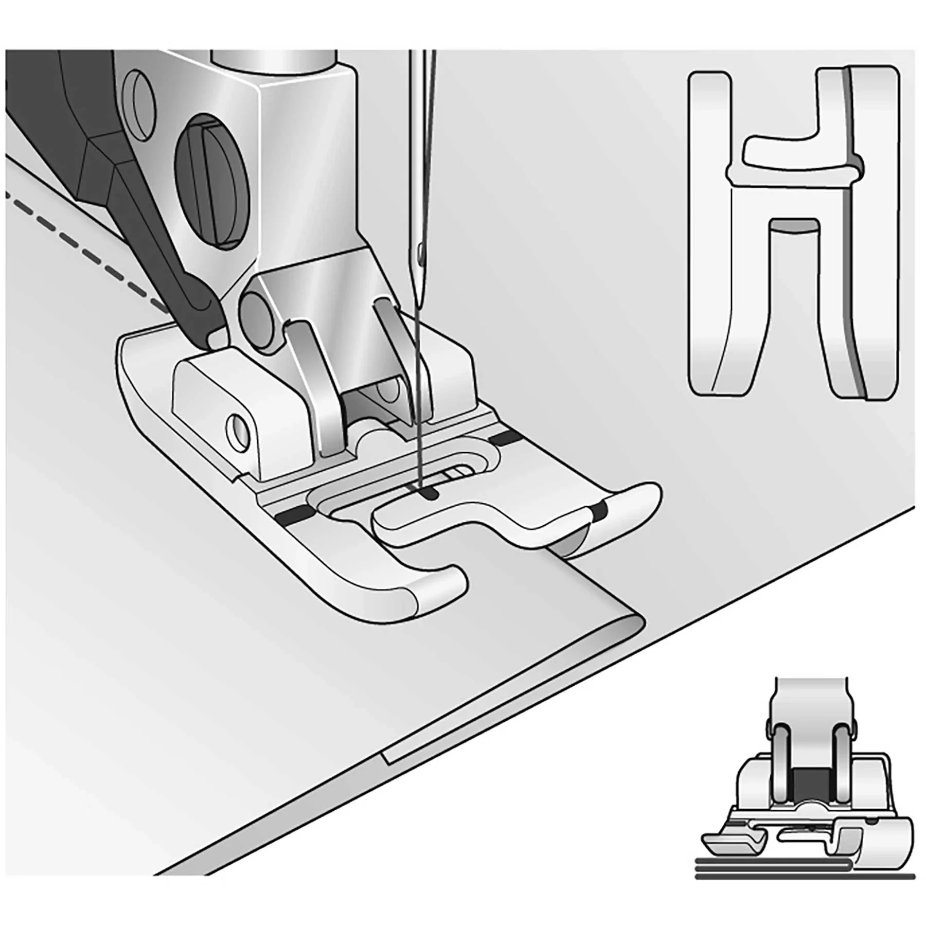 PFAFF® Right Edge Bi-Level Foot For IDT™ System - Image 2