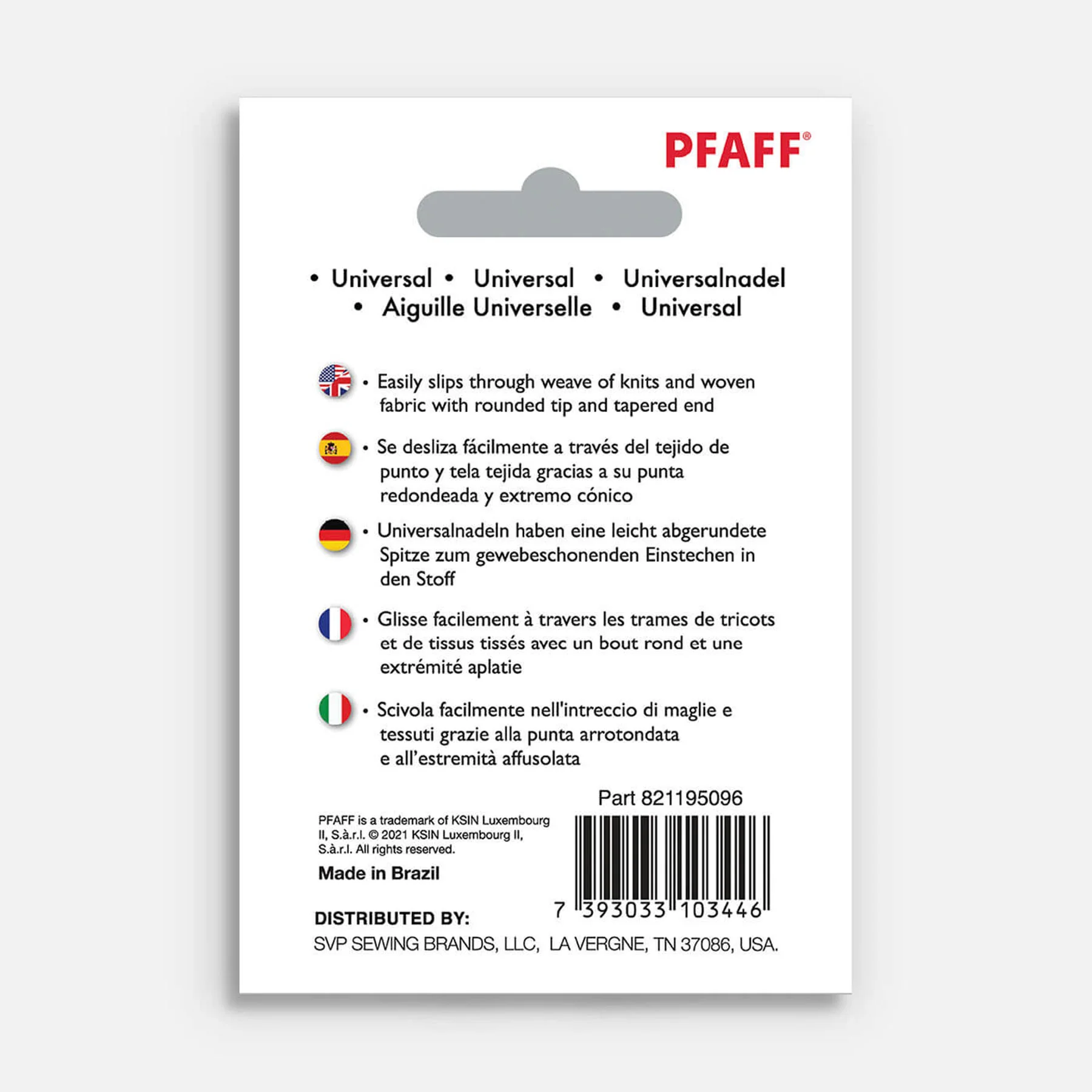 PFAFF® Universal Needles Assorted Sizes 10-Pack - Image 2