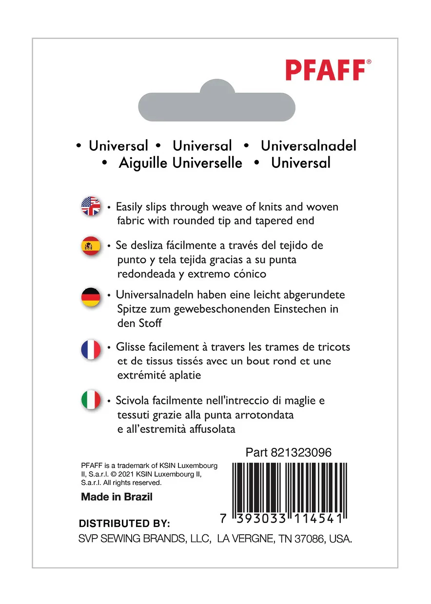 PFAFF® Universal Needles Assorted Sizes 5-pack - Image 2